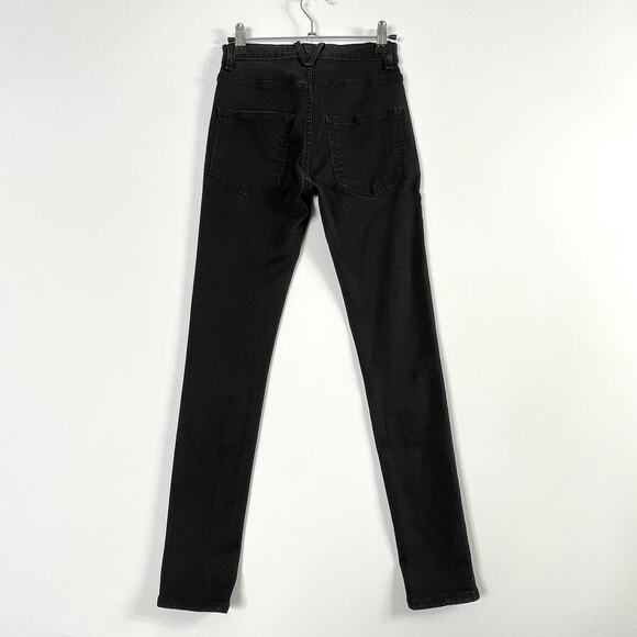Veronica Beard Debbie Skinny High Rise Jean Ankle Coated Black Womens 0 25 Waist - Picture 4 of 9